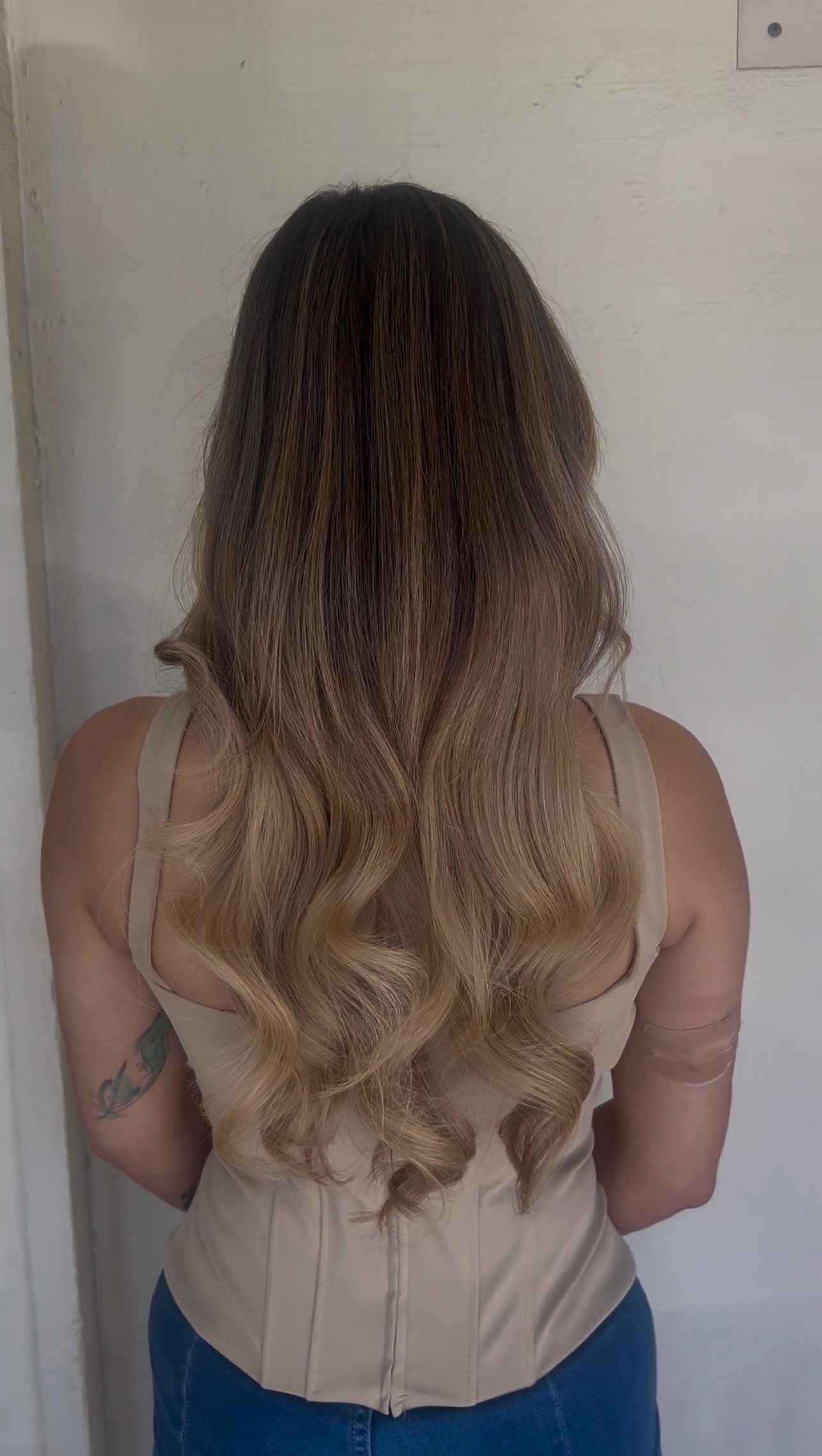 Blonde extensions after result with fuller ends